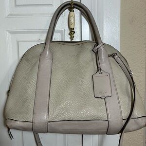 Coach Preston Bleeker Satchel Pebbled leather gray bag # 30144